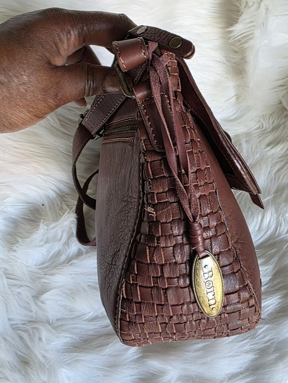 Born Penny Brown Leather Crossbody Bag - Picture 7 of 14